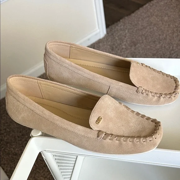MICHAEL Michael Kors Beige Suede Loafers - Picture 3 of 7